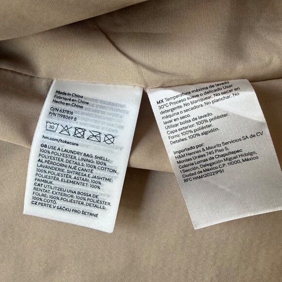 H&M Size L NEW Beige Sequined Glam Rock Party Peak Lapel Blazer Jacket - Picture 6 of 16